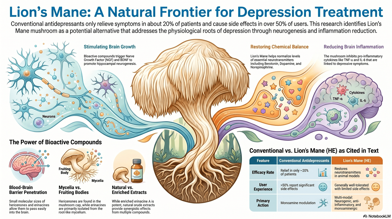 Lion's Mane as a Natural Antidepressant: A Research Deep Dive