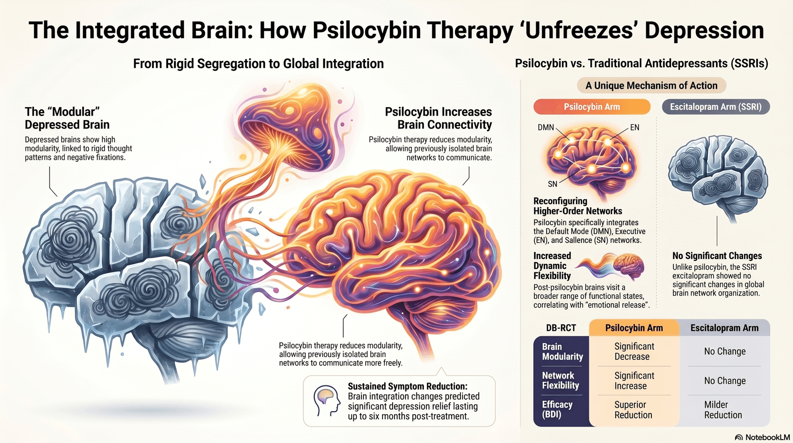 The Integration Effect: How Psilocybin Reshapes the Depressed Brain